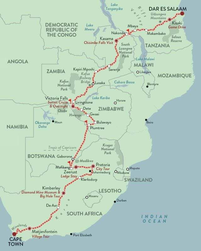 Cape to Dar es Salaam Rovos Rail Tour by Tales from Africa Travel